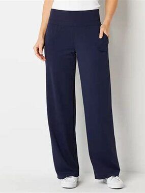 STYLUS Navy Straight-Leg Women's Dress Pants